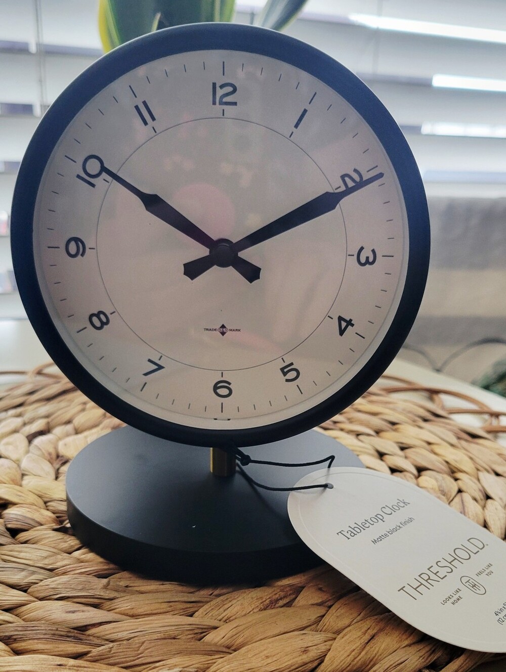 Threshold Black Minimalist Tabletop Clock